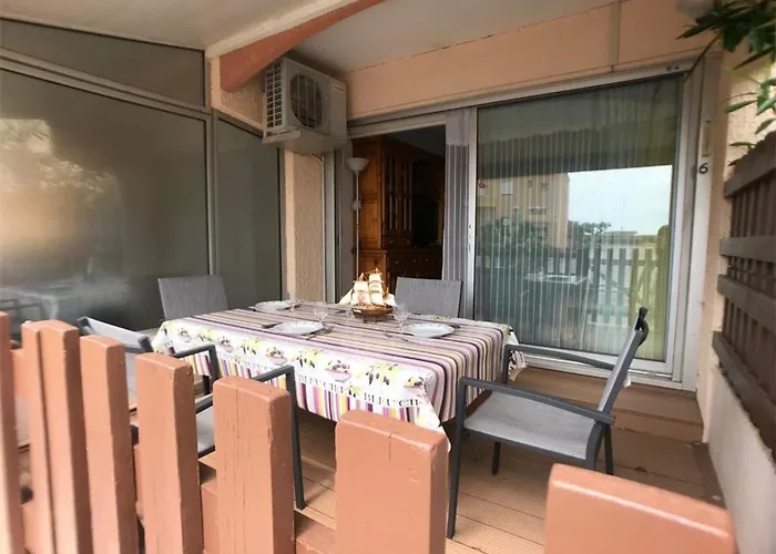 T2 - 4 Pers, à 150m, Wifi, Parking Privé, Terrasse, Plancha - Fr-1-81-258 Le Barcarès